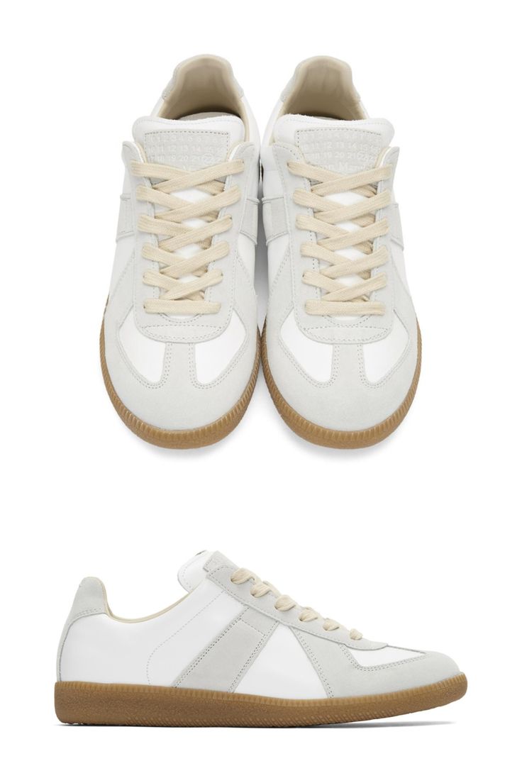 Maison Margiela Replica White Leather Sneakers